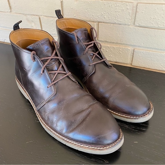 Cole Haan Grand OS Brown C33468 Chukka Boots - Men's Shoes Size 13M - Picture 1 of 6